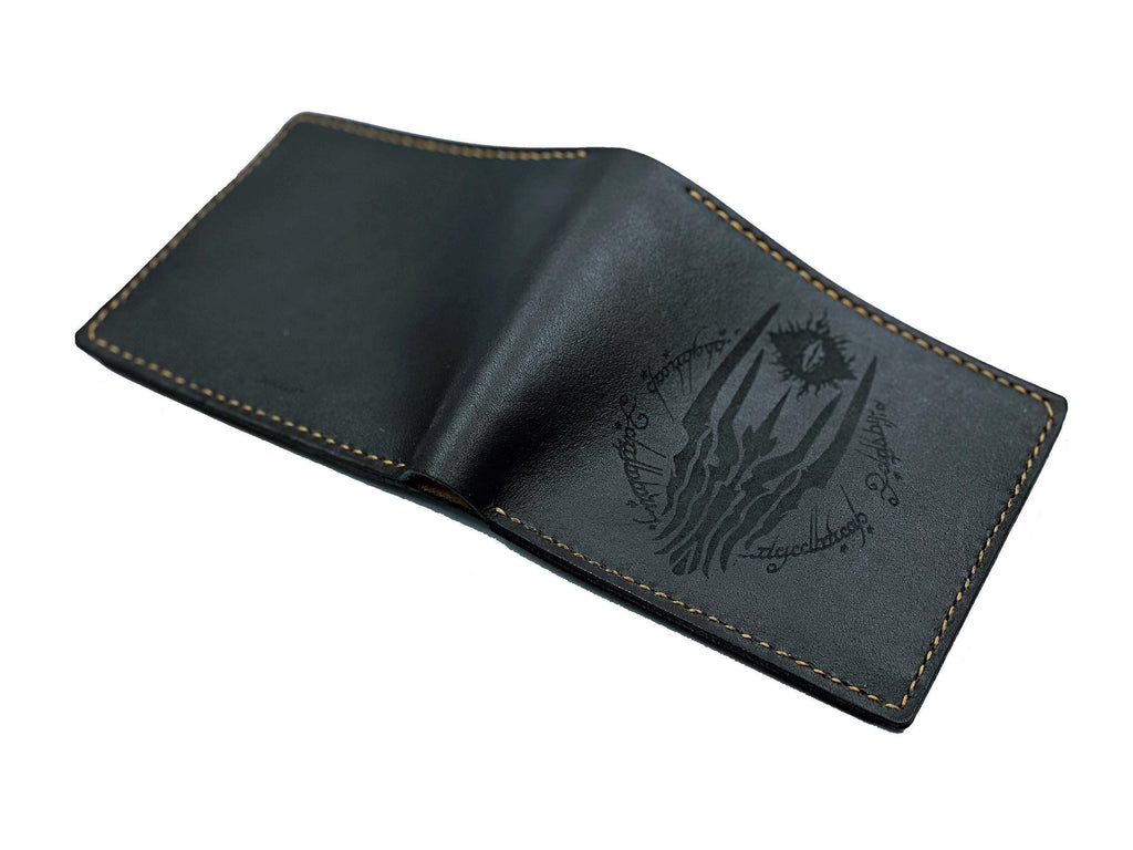 Eye of Sauron Leather Wallet – Handmade LOTR Gift