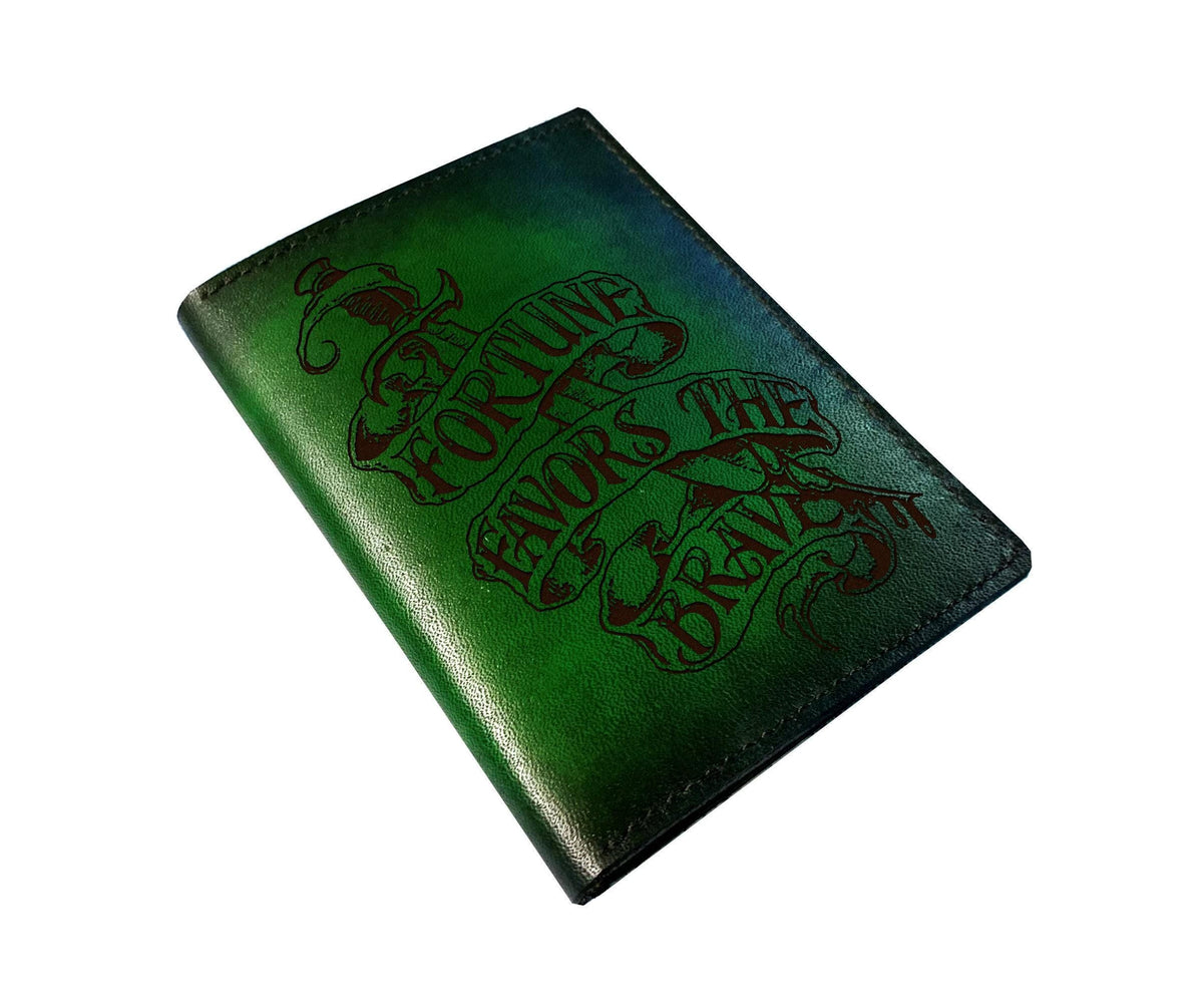 Handmade Leather Passport Wallet: Engraved Travel Cover