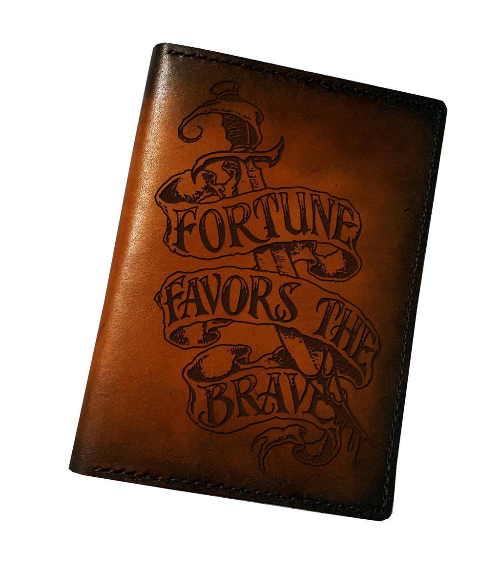 Handmade Leather Passport Wallet: Engraved Travel Cover