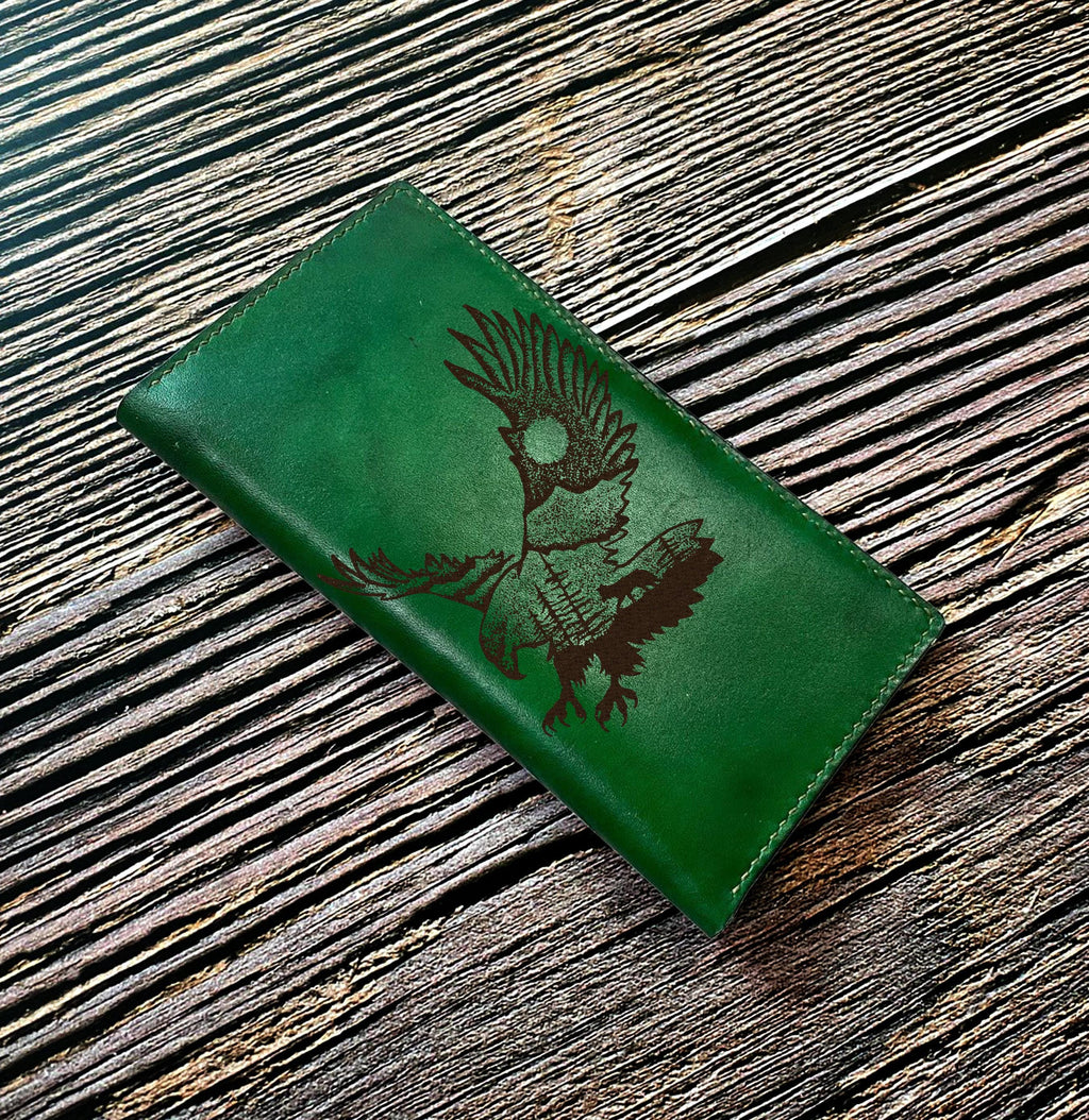 Shark Pattern Leather Wallet: Handmade Ocean Animal Gift