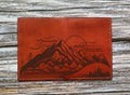Personalized Leather Passport Wallet: Engraved Landscape Art Travel Case