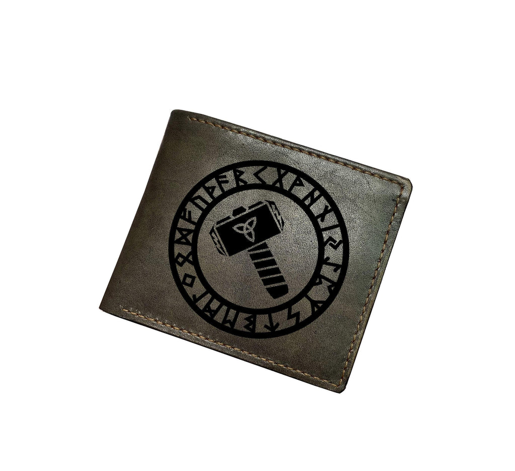 Custom Celtic Dragon Leather Wallet: Handmade Veg-Tan Art