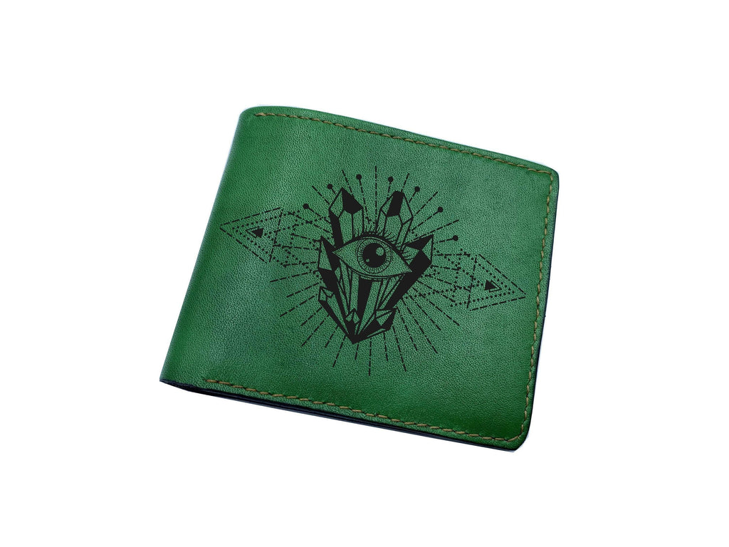 Sauron Eye Leather Wallet: Handmade Fantasy Art Men's Wallet