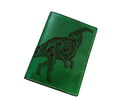 Parasaurolophus Leather Wallet, Handmade Dinosaur Gift