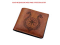 Custom Leather Bifold Wallet: Norse Viking Symbol Engraved