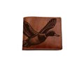 Engraved Duck Leather Wallet: Handmade Hunting Gift