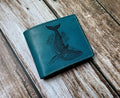 Handmade Leather Whale Wallet: Personalized Animal Art Gift