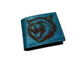 Handmade Leather Cat Wallet, Angry Cat Art Sketch, Gift for Him