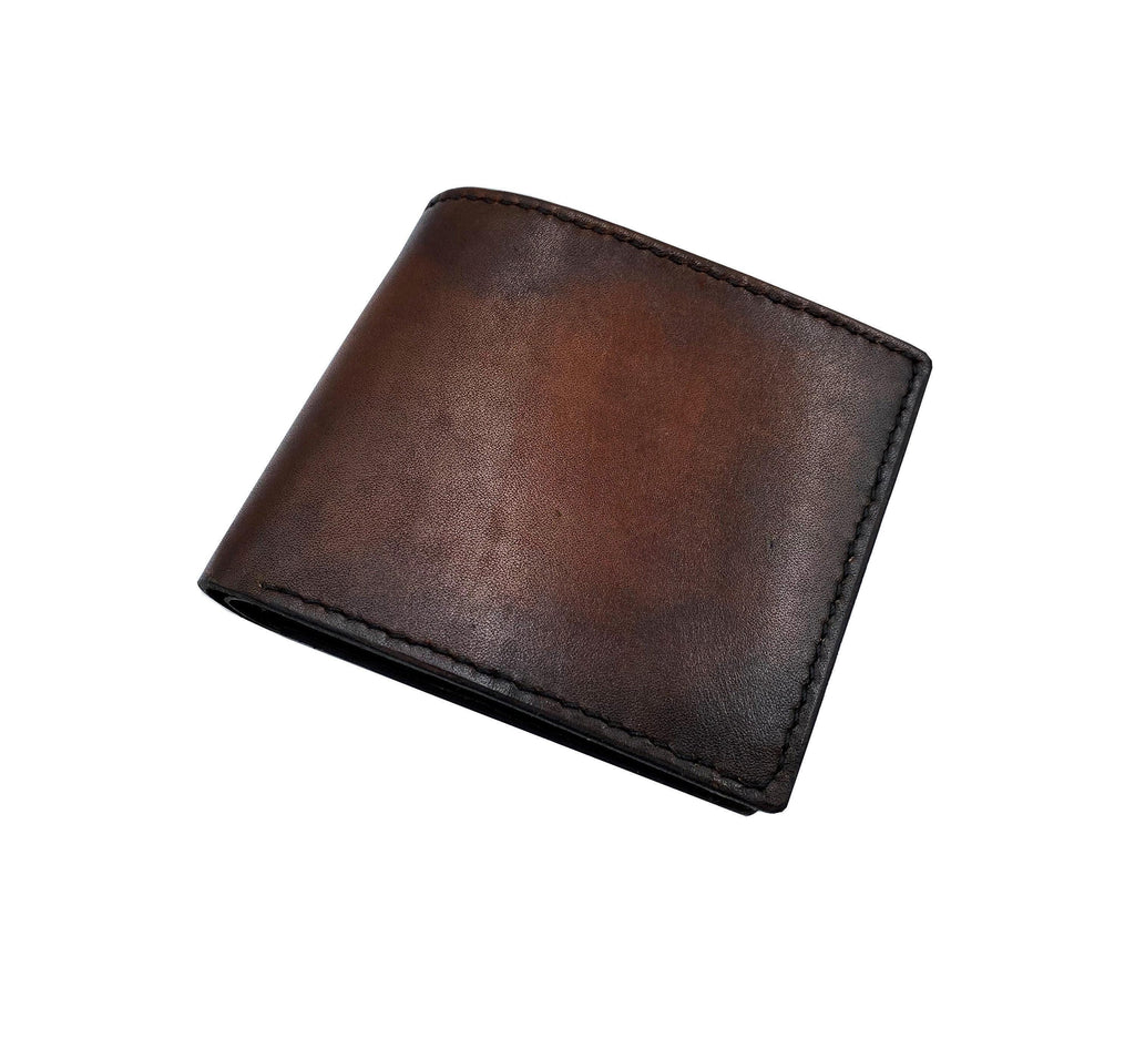 Handmade Brown Leather Bifold Wallet, Gift for Men