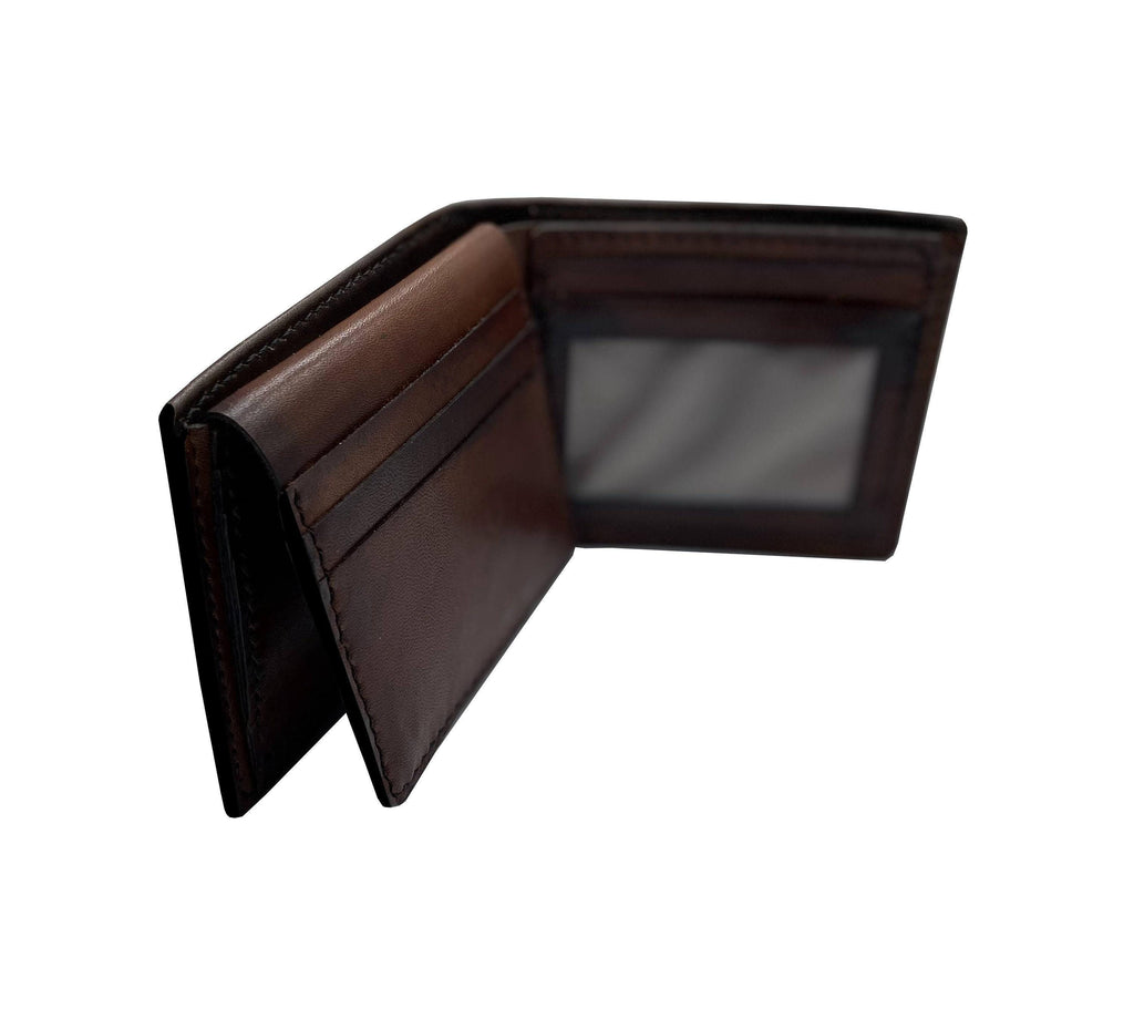 Handmade Brown Leather Bifold Wallet, Gift for Men