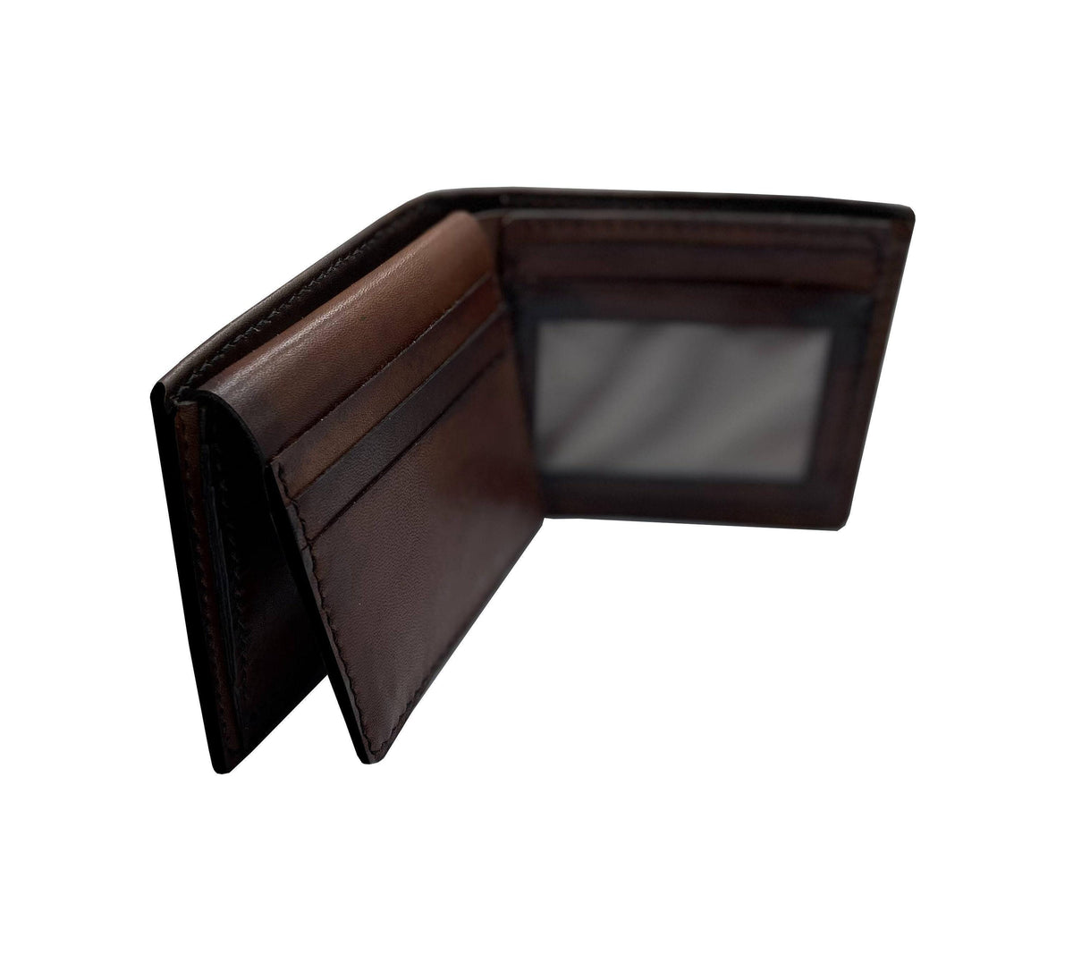 Handmade Brown Leather Bifold Wallet, Gift for Men