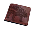 Engraved Ankylosaurus Leather Wallet: Jurassic Dinosaur Gift
