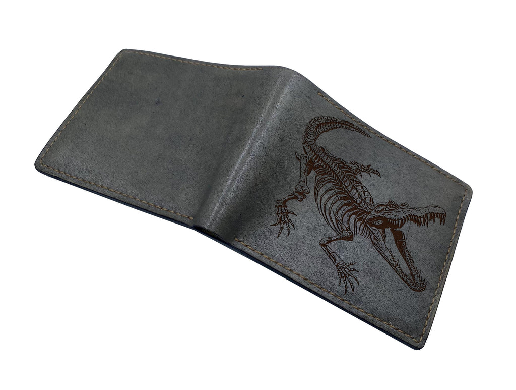 Crocodile custom genuine leather handmade wallet, Alligators reptile personalized gift