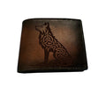 Celtic Wolf Leather Wallet, Personalized Gift for Men