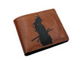 Personalized Leather Samurai Wallet: RFID Blocking, Handmade