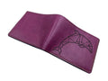 Handmade Leather Wallet: Dolphin Polygon Art, Ocean Animal Pattern