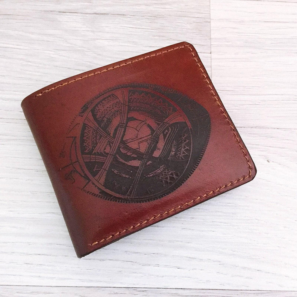Handmade Leather Doctor Strange Wallet, Personalized Marvel Gift