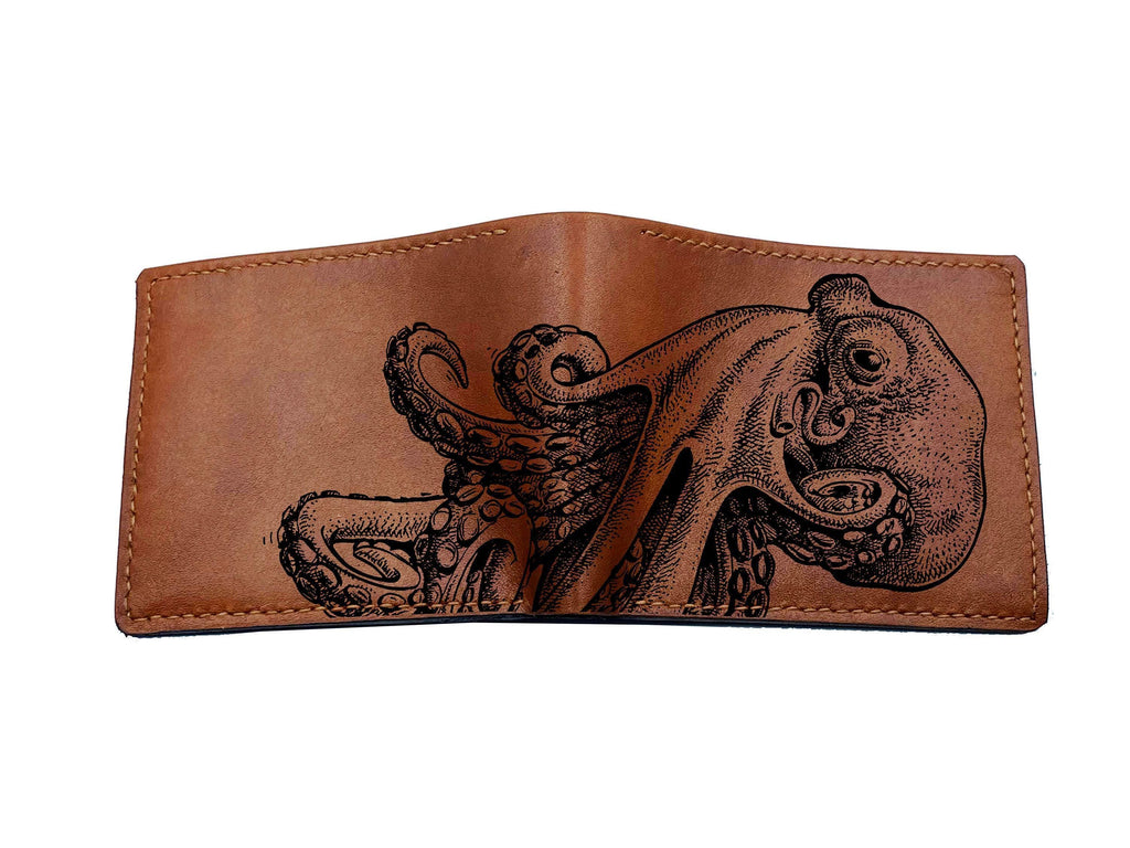 Genuine Leather Men's Wallet: Iguana Animal Pattern, Handmade