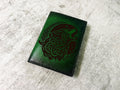 Handmade Leather Bifold Wallet: Celtic Wolf Engraving