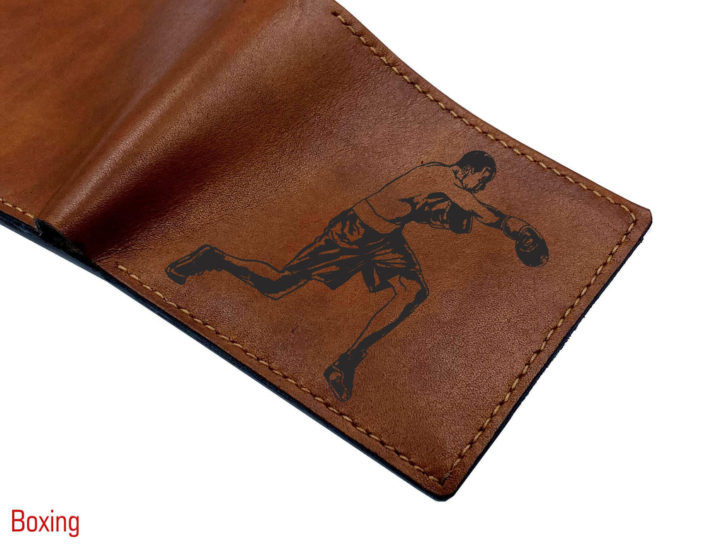 Personalized Leather Basketball Wallet: Engraved Sports Gift