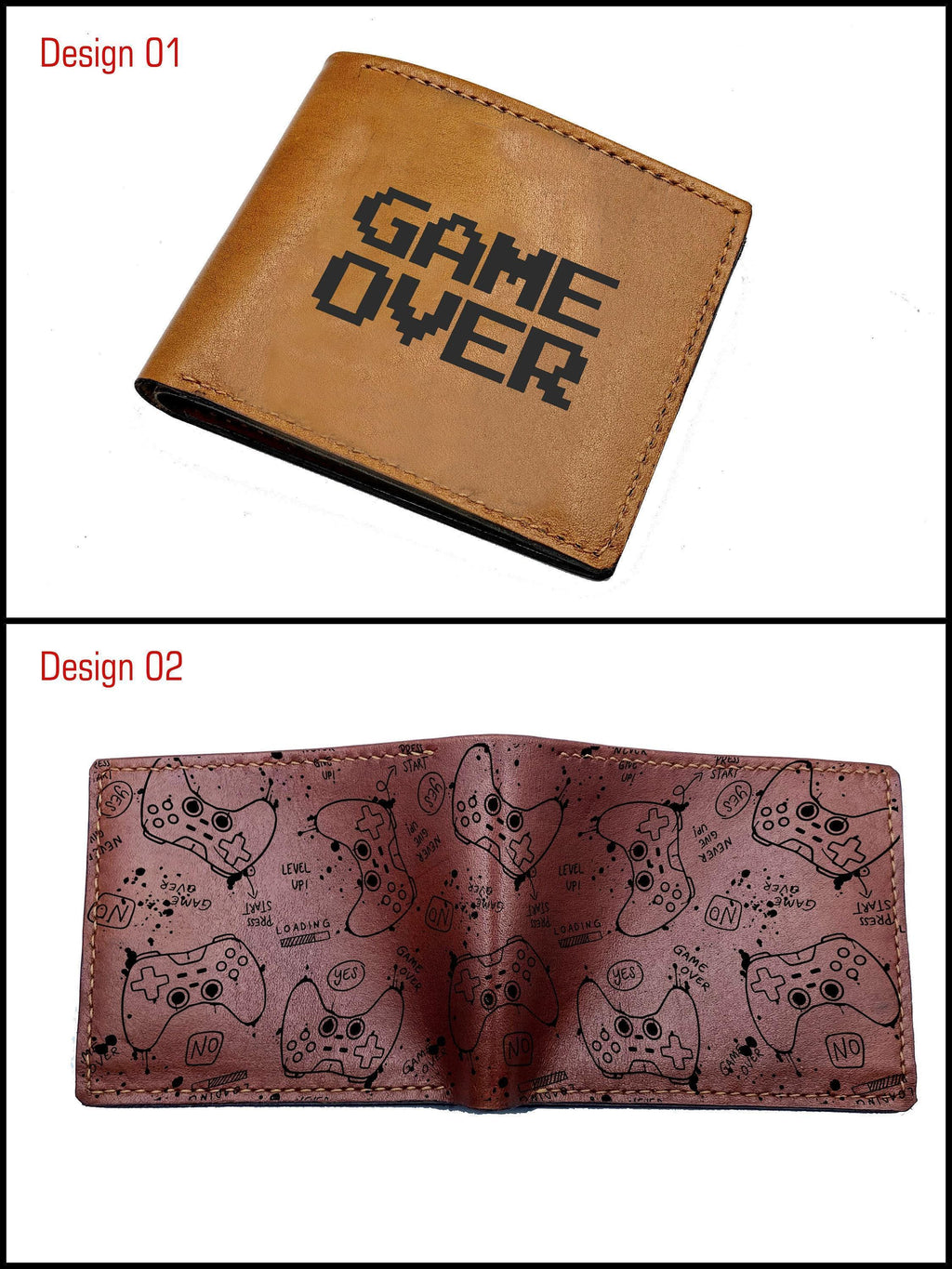 Game Controller Leather Wallet: Personalized Gamer Gift