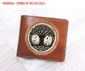 Custom Tree of Life Leather Wallet: Norse Runes Celtic Design