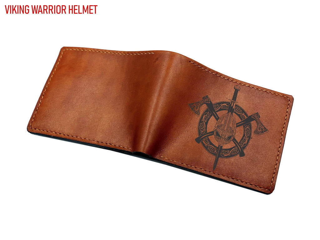 Custom Tree of Life Leather Wallet: Norse Runes Celtic Design