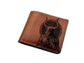 Minotaur Engraved Leather Men's Wallet, Personalized Gift