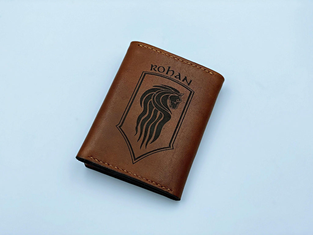 Horses of Rohan Leather Wallet – Handmade Lord of the Rings Gift