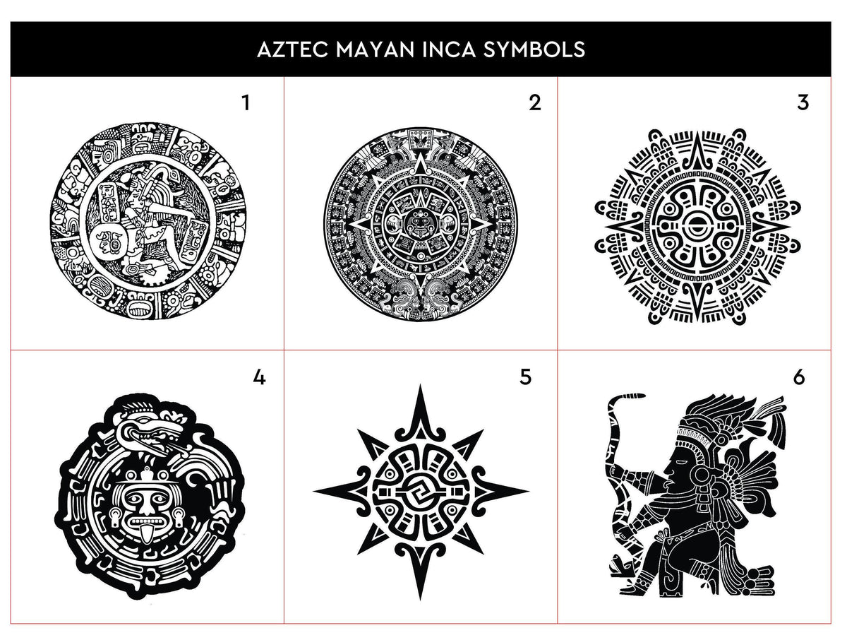 Engraved Leather Men's Wallet: Sun & Star Incan Mayan Symbol
