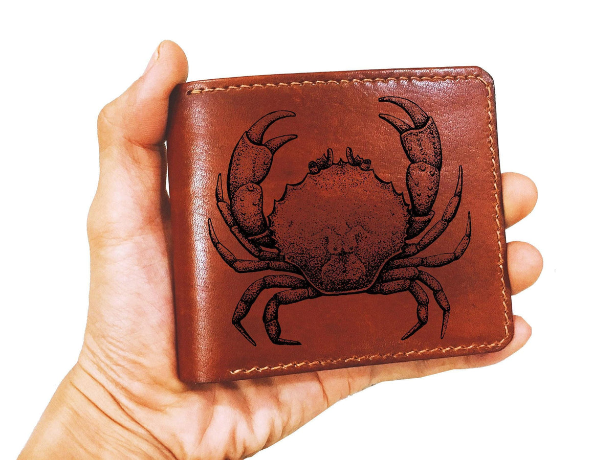 Engraved Bee Leather Wallet: RFID Blocking, Animal Art Gift