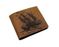 Personalized Kraken Leather Wallet, Handmade Men's Gift