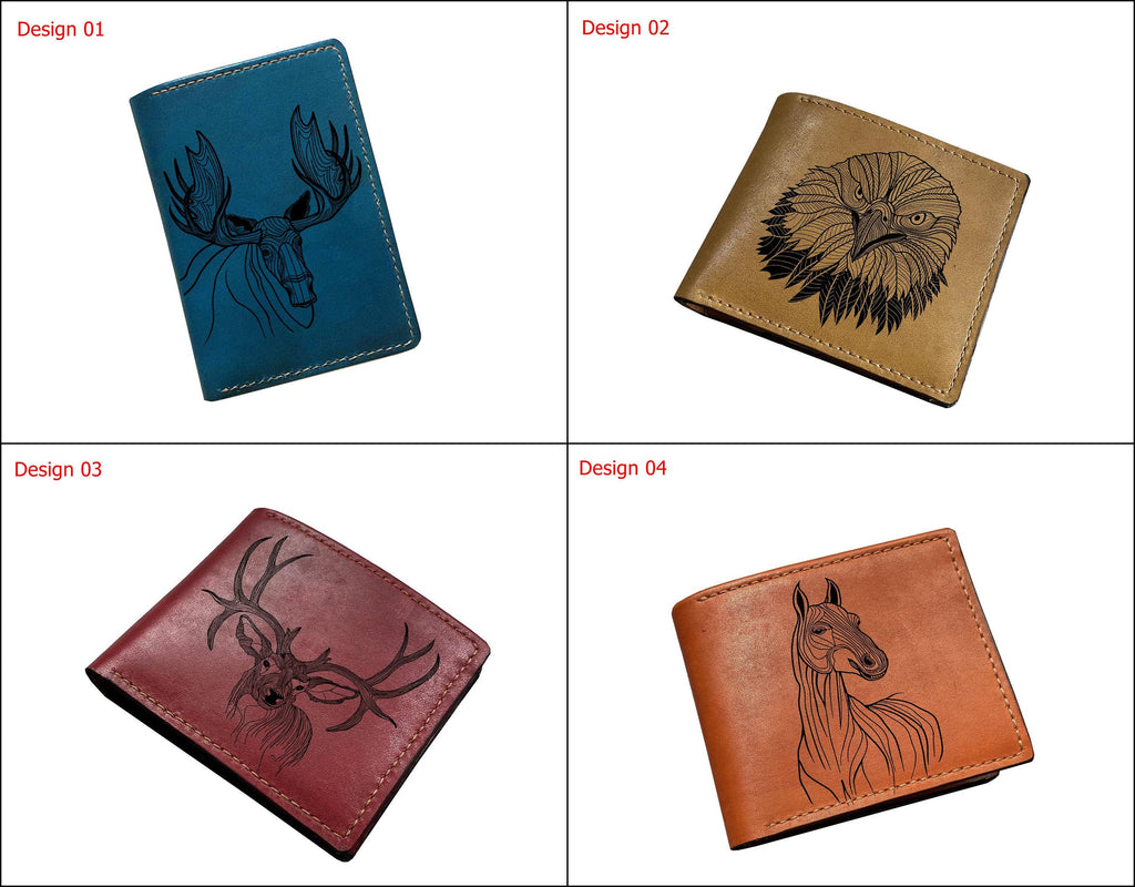 Custom Leather Wallet: Stag Beetle Art, Animal Lover Gift
