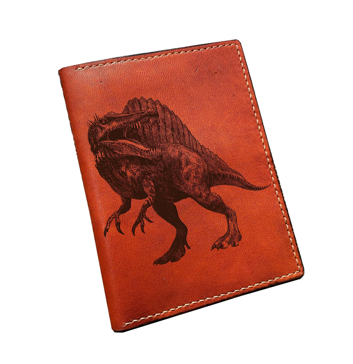 Spinosaurus Genuine Leather Handmade Wallet: Personalized Dinosaur Gift, Vegetable-Tanned Cowhide, Multiple Styles