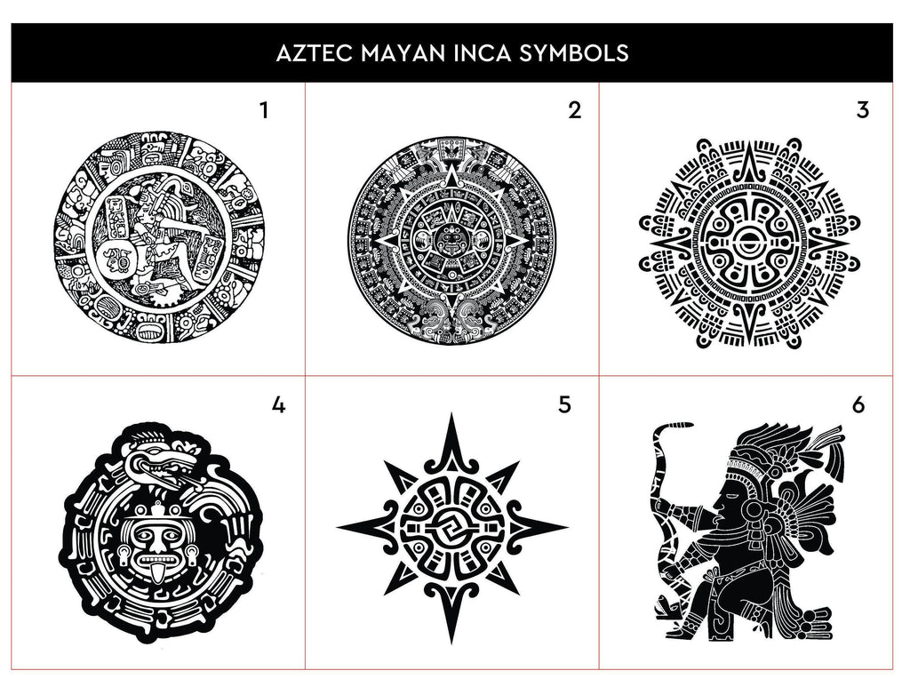 Personalized Leather Wallet: Engraved Mayan Aztec Calendar Art
