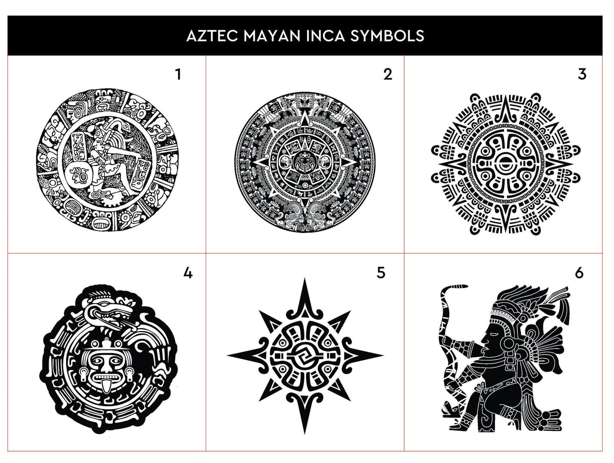 Personalized Leather Wallet: Engraved Mayan Aztec Calendar Art