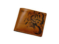 Personalized Tiger Leather Bifold Wallet: Animal Pattern Gift