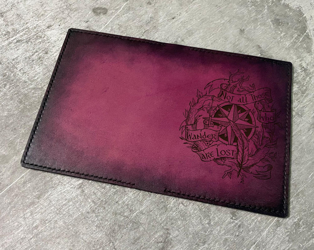 Wanderlust leather handmade wallet, travel meaningful passport wallet, custom adventure gift