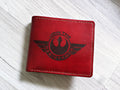 Personalized Star Wars Leather Wallet, Rebel Alliance Logo, Handmade