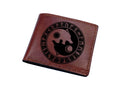 Personalized Leather Wallet, Norse Wolf, Celtic Pattern, Handmade