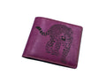 Leopard Drawing Art Wallet, Genuine Leather, Big Cat Lover Gift