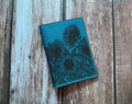 Handmade Sunflower Leather Passport Wallet: Personalized Travel Organizer