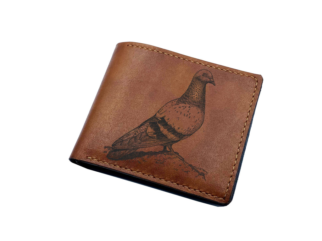 Customized Bee Leather Wallet, Vegetable-Tanned Cowhide, Personalized Gift for Men