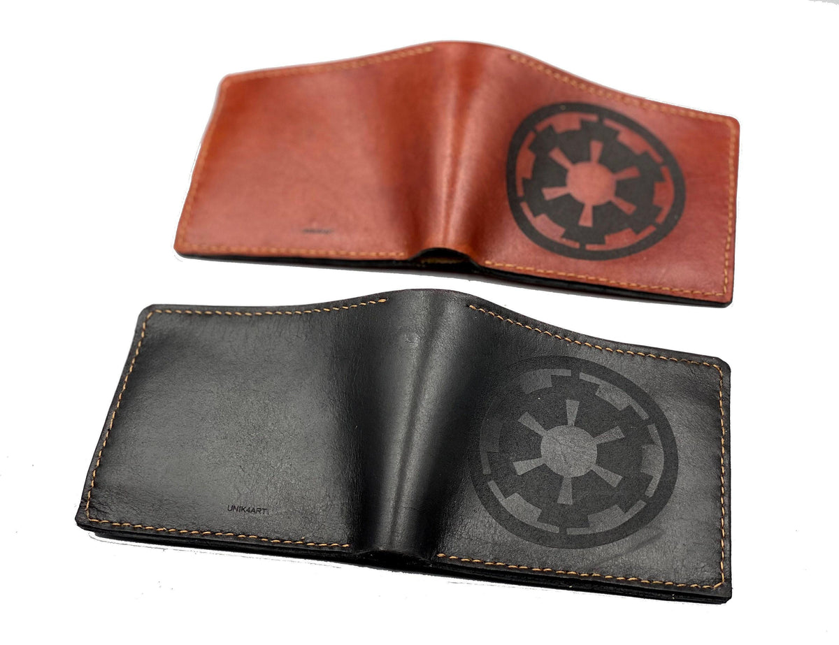 Personalized Star Wars Imperial Crest Leather Wallet, Handmade