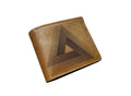 Penrose Triangle Leather Wallet: Impossible Art Engraved