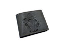 Mushroom Pattern Leather Wallet: Engraved Biologist Gift