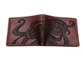 Handmade Leather Kraken Wallet, Personalized Gift