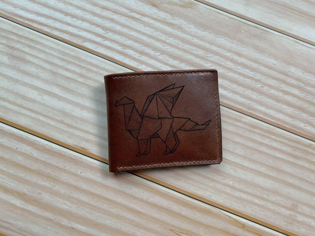 Frog Leather Wallet, Handmade Veg-Tan, Personalized Anniversary Gift