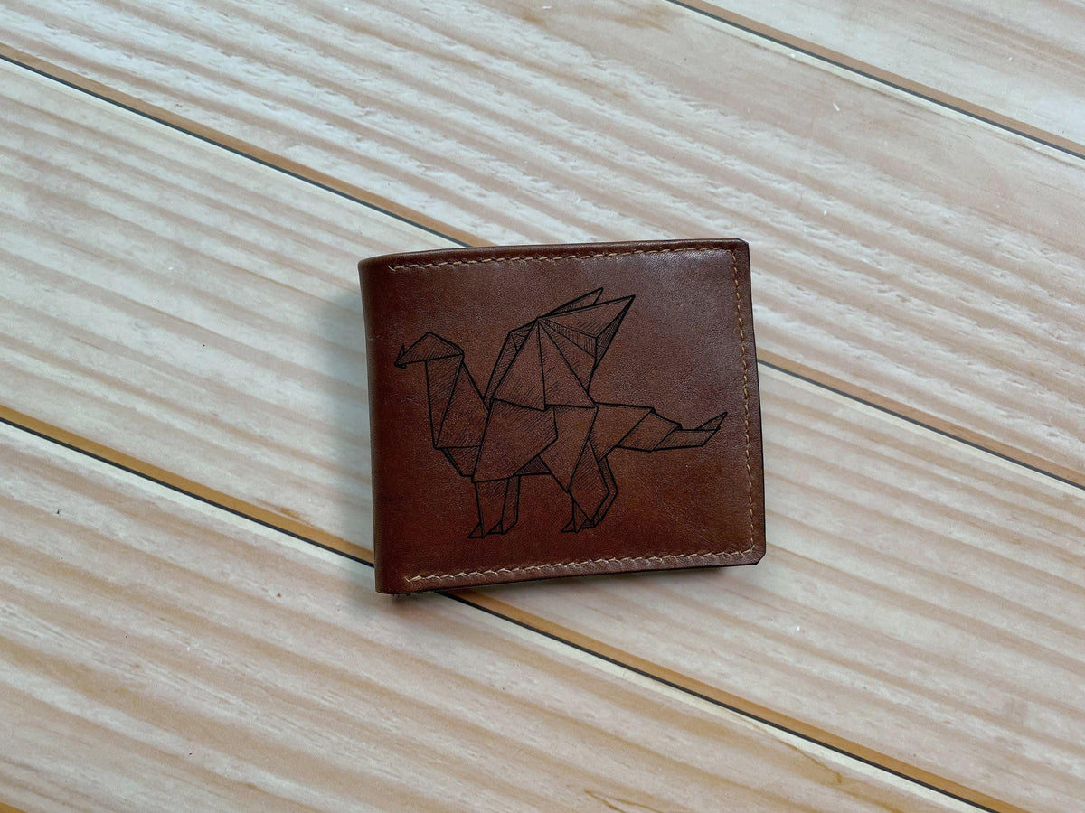 Frog Leather Wallet, Handmade Veg-Tan, Personalized Anniversary Gift