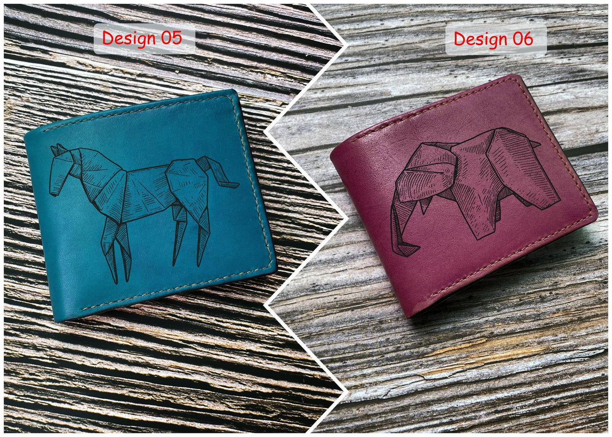 Frog Leather Wallet, Handmade Veg-Tan, Personalized Anniversary Gift